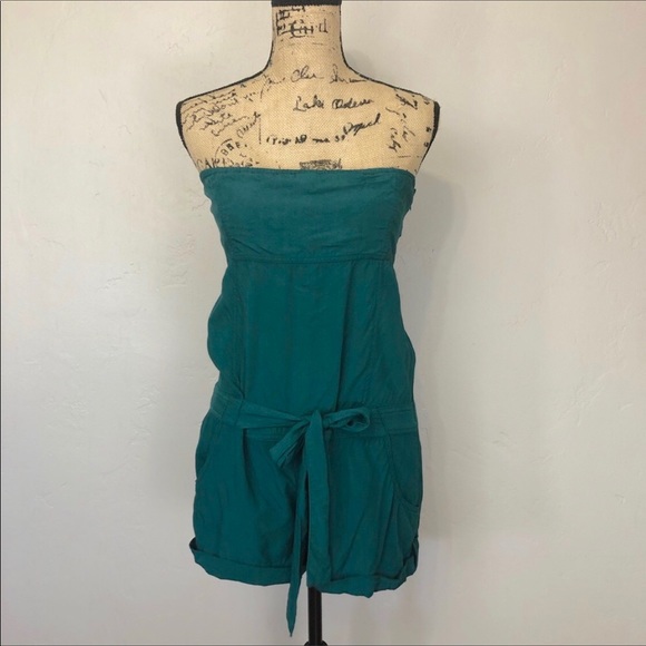 Urban Outfitters Pants - Urban Outfitters BDG Green Strapless Romper Size L